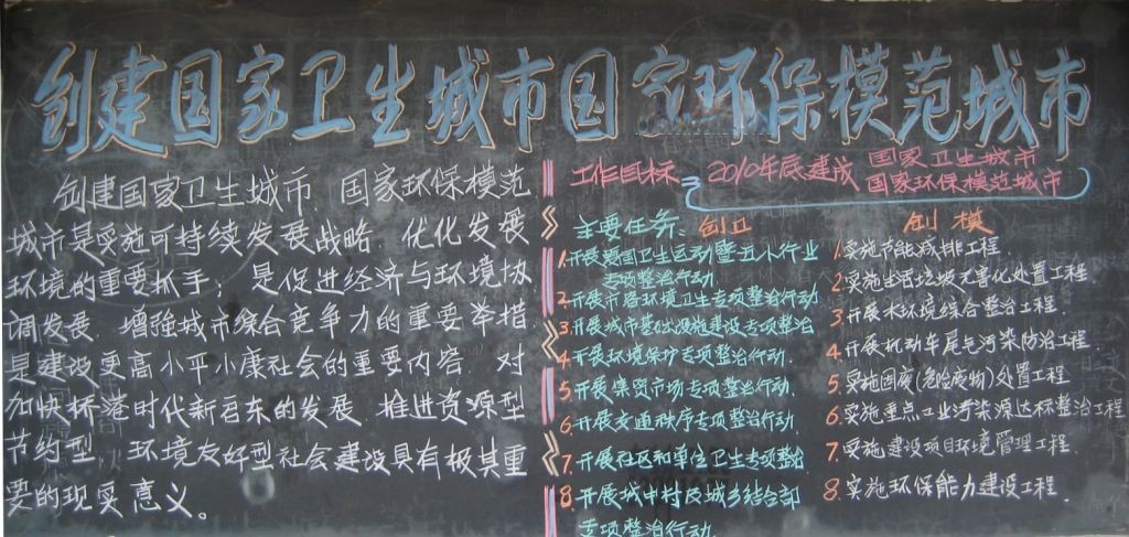 创卫在行动黑板报 创卫在行动黑板报