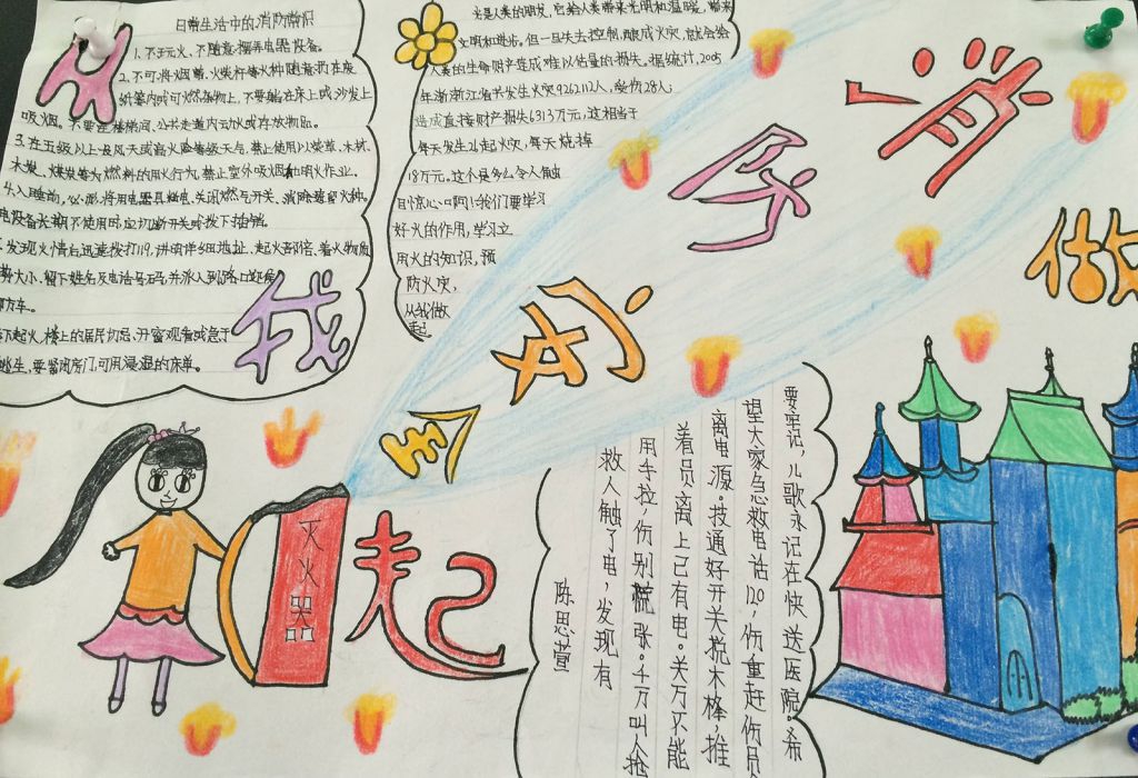 小学生消防日手抄报-救命啊