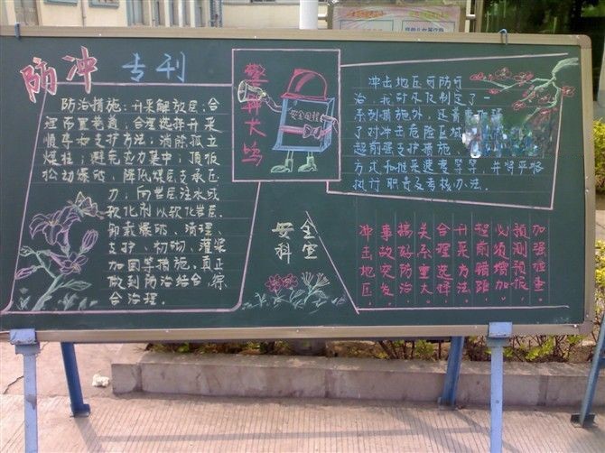 煤矿安全黑板报图片