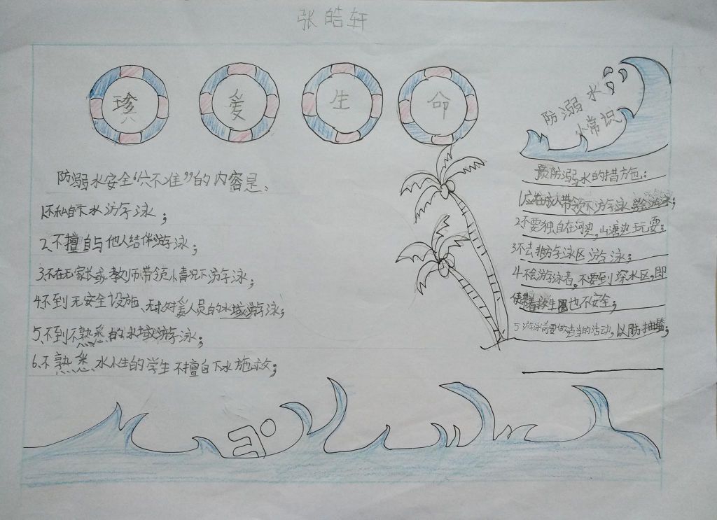 防溺水安全教育手抄报，预防溺水的措施