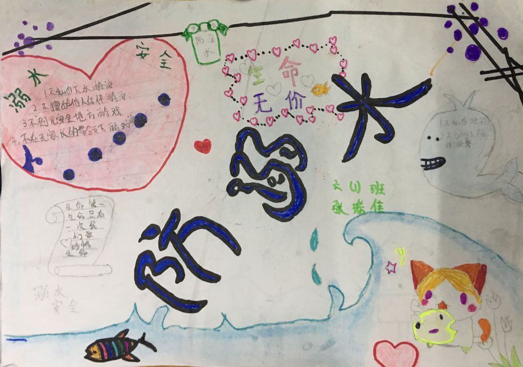 生命无价远离危险水域手抄报 生命无价远离危险水域手抄报