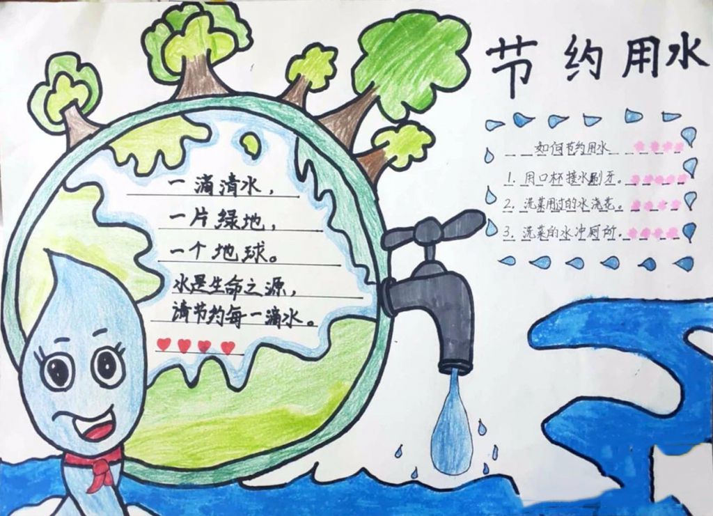 2022中国水周手抄报,坚持节水优先建设幸福河湖 2022中国水周手抄报,坚持节水优先建设幸福河湖