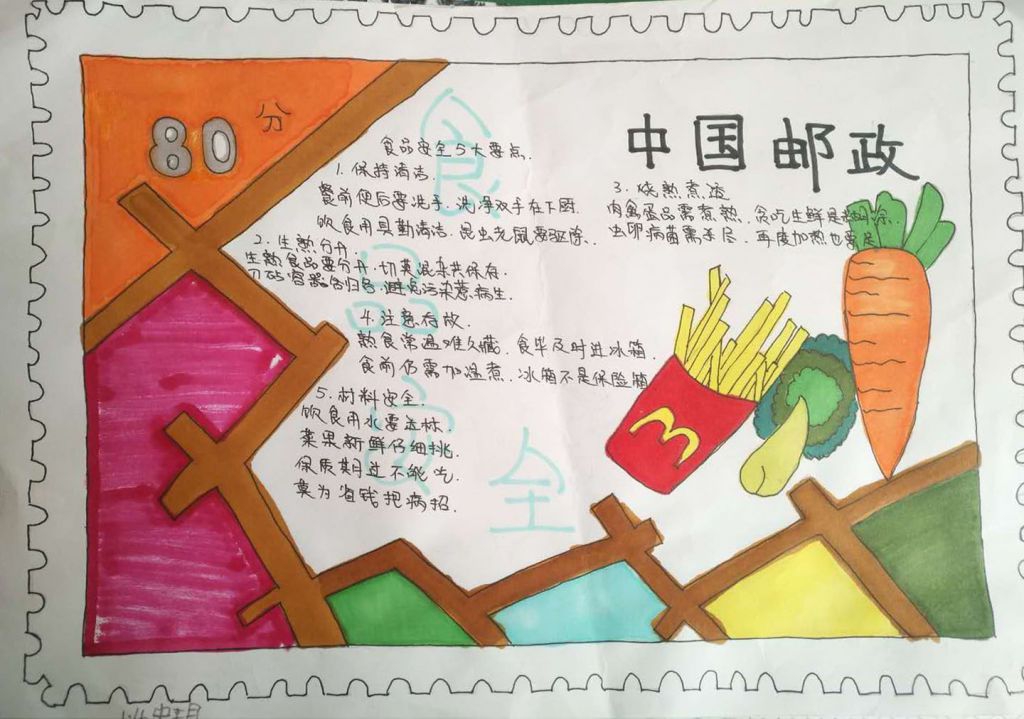 我心中的食品安全手抄报 我心中的食品安全手抄报