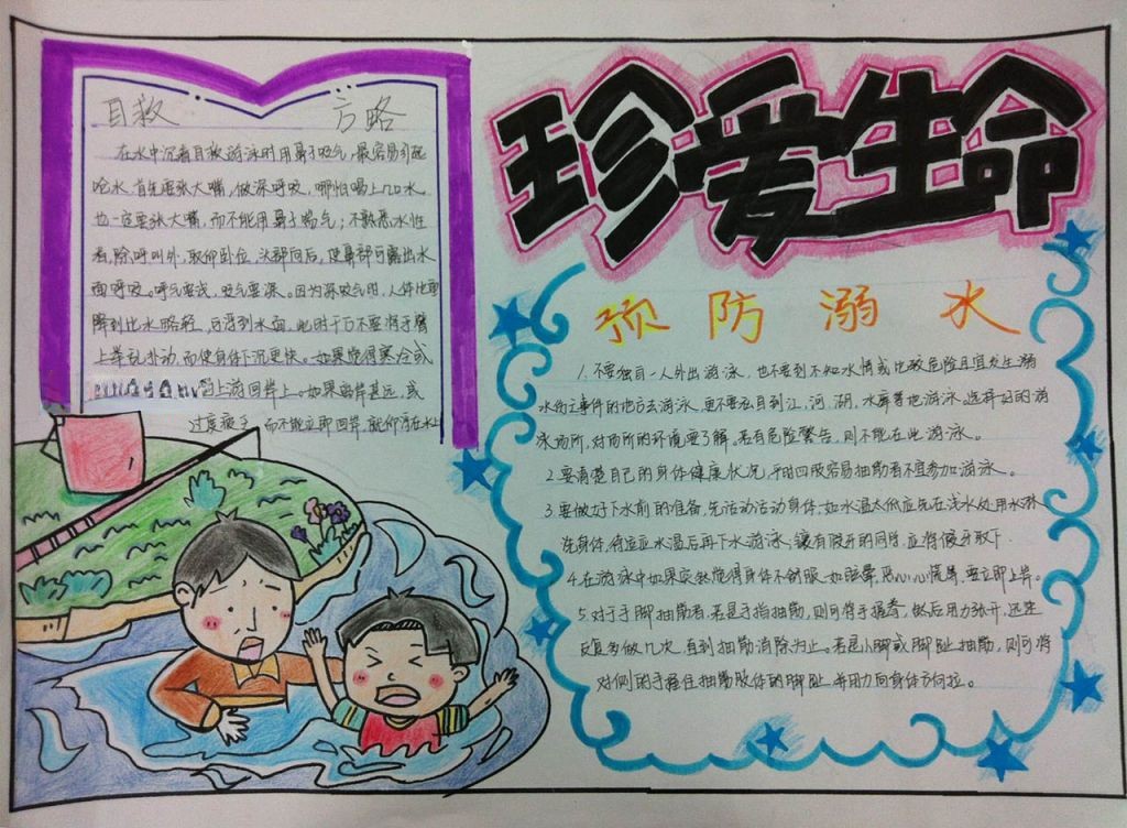 游泳安全手抄报内容大全 游泳安全手抄报内容大全