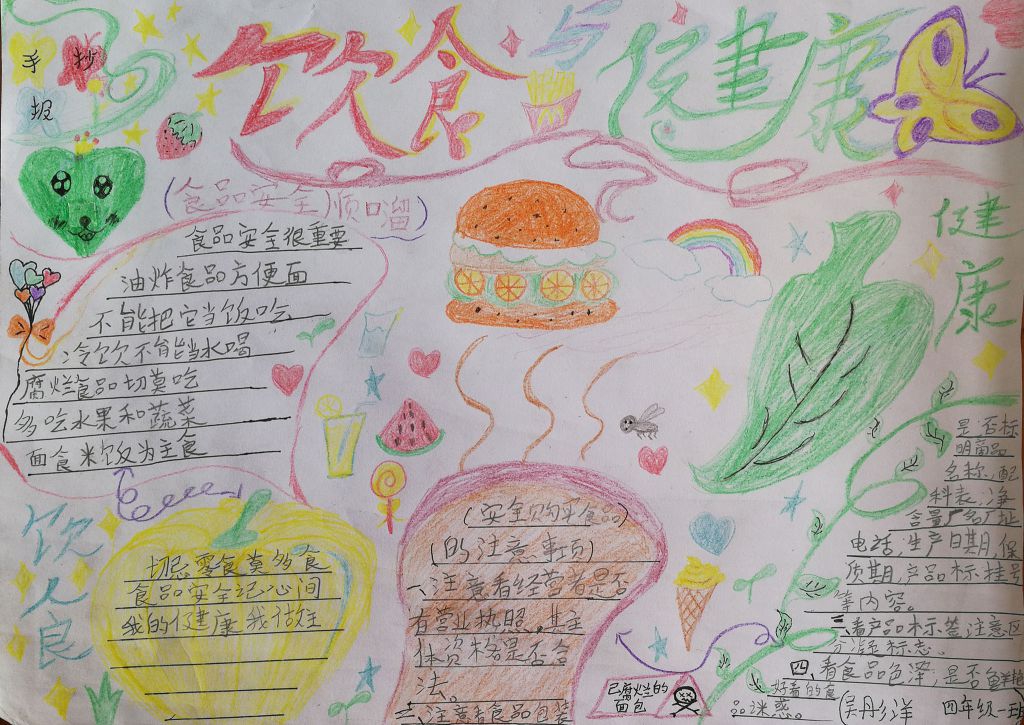 饮食安全与健康手抄报 饮食安全与健康手抄报