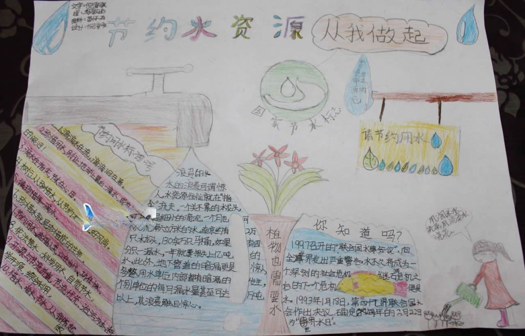 节约水资源从我做起手抄报 节约水资源从我做起手抄报