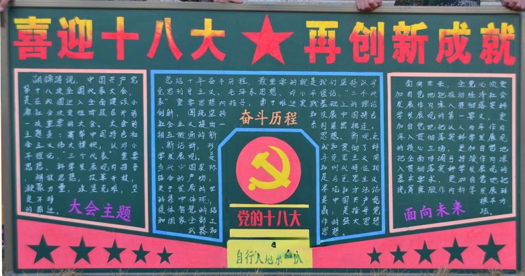 学习十八大一等奖黑板报_再创新成就 学习十八大一等奖黑板报_再创新成就