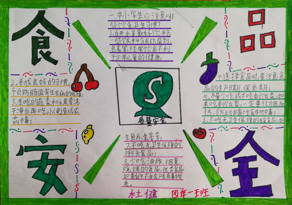 饮食安全与健康手抄报 饮食安全与健康手抄报