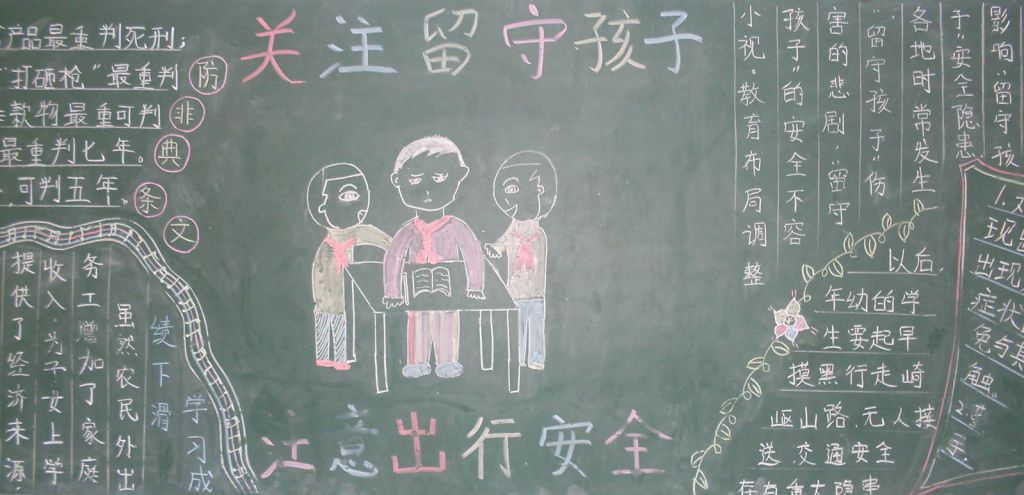 关注留守孩子心灵黑板报 关注留守孩子心灵黑板报