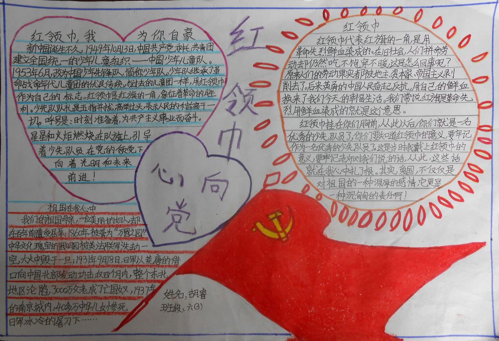 红领巾我为你自豪手抄报图片大全 红领巾我为你自豪手抄报图片大全