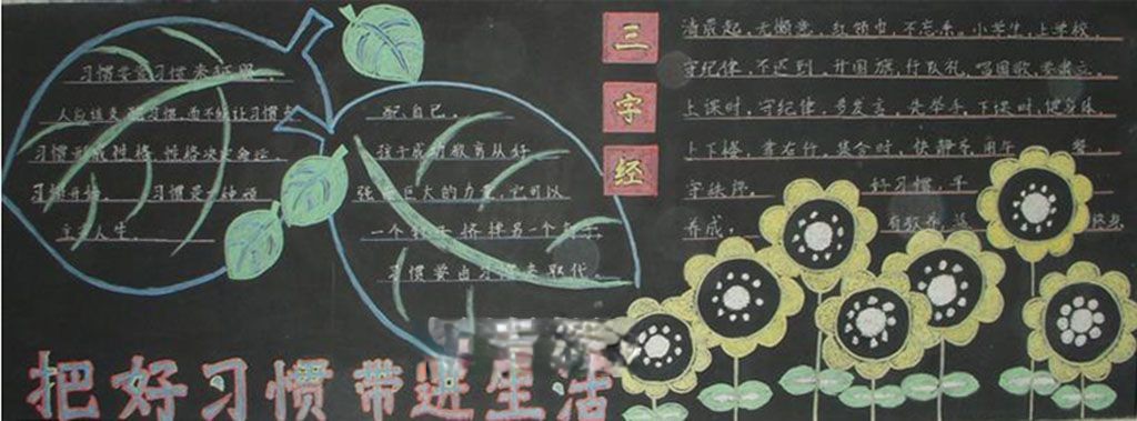 把好习惯带进生活黑板报 把好习惯带进生活黑板报