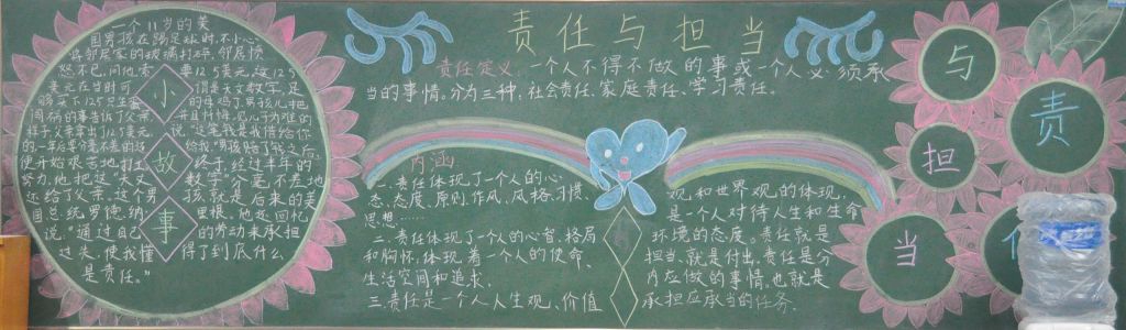 责任与担当黑板报图片大全 责任与担当黑板报图片大全