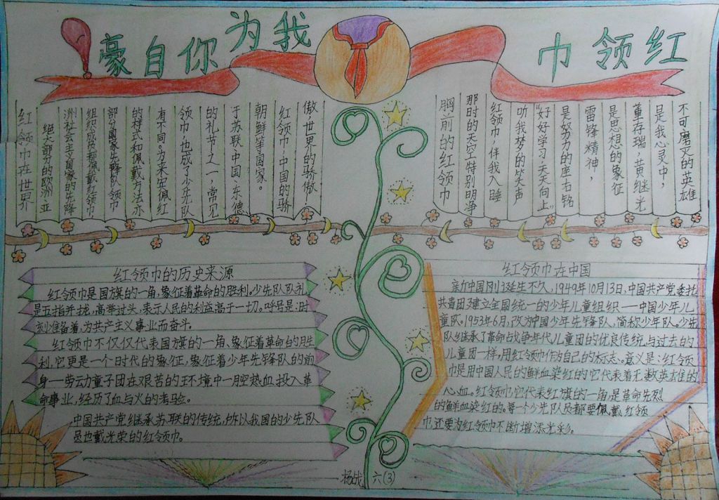 红领巾我为你自豪手抄报图片大全 红领巾我为你自豪手抄报图片大全