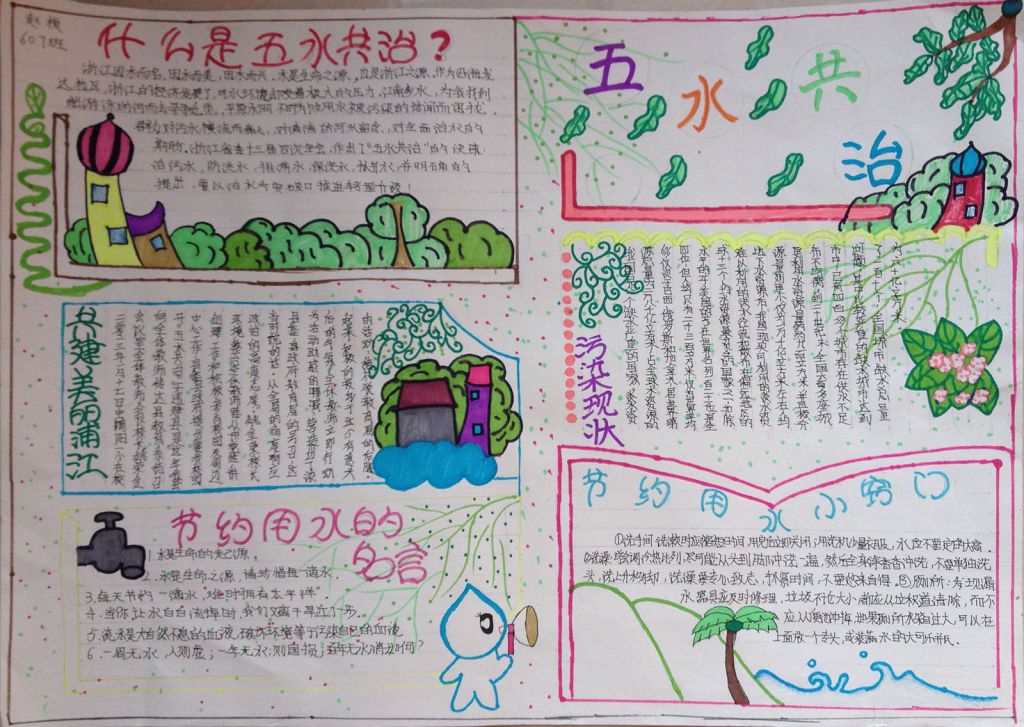 五水共治守护爱的家园手抄报 五水共治守护爱的家园手抄报