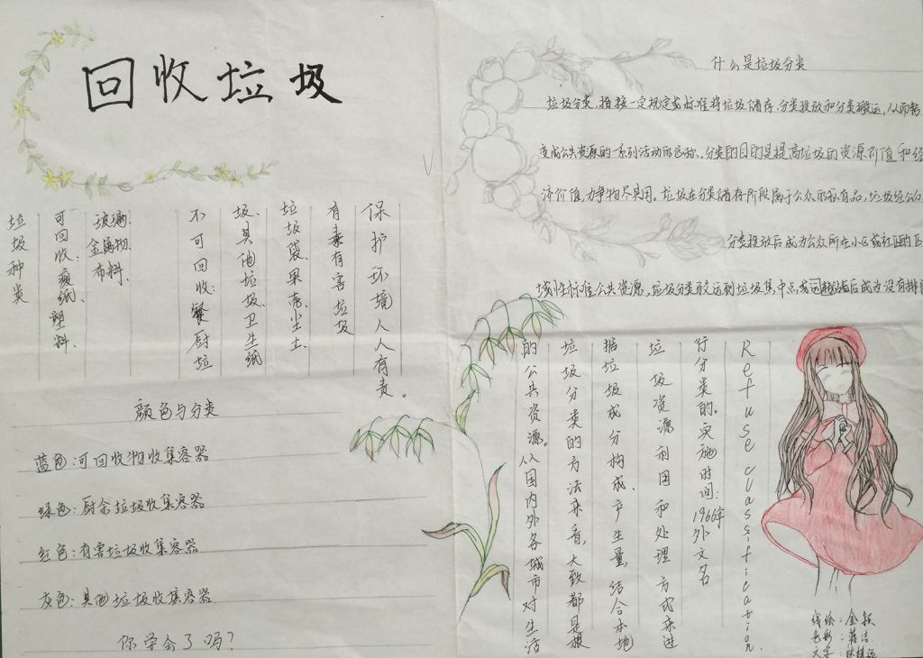 垃圾分类手抄报大全(高清精品) 垃圾分类手抄报大全(高清精品)