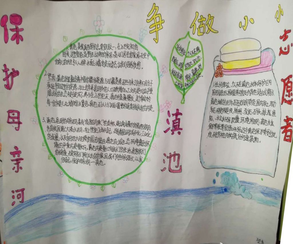 保护母亲湖滇池手抄报 保护母亲湖滇池手抄报