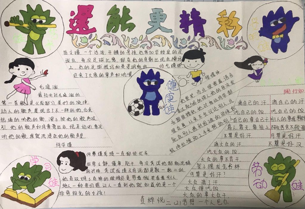 五好陶娃手抄报手抄报,文明娃健康娃学习娃劳动娃艺术娃 五好陶娃手抄报手抄报,文明娃健康娃学习娃劳动娃艺术娃