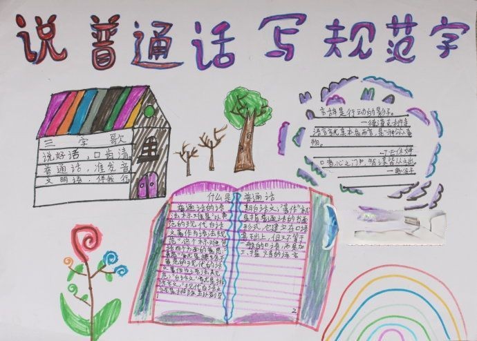 2022普通话规范字手抄报 2022普通话规范字手抄报