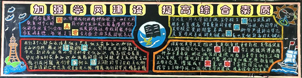 西铁院开展《加强学风建设 提高综合素质》黑板报创作活动 西铁院开展《加强学风建设 提高综合素质》黑板报创作活动