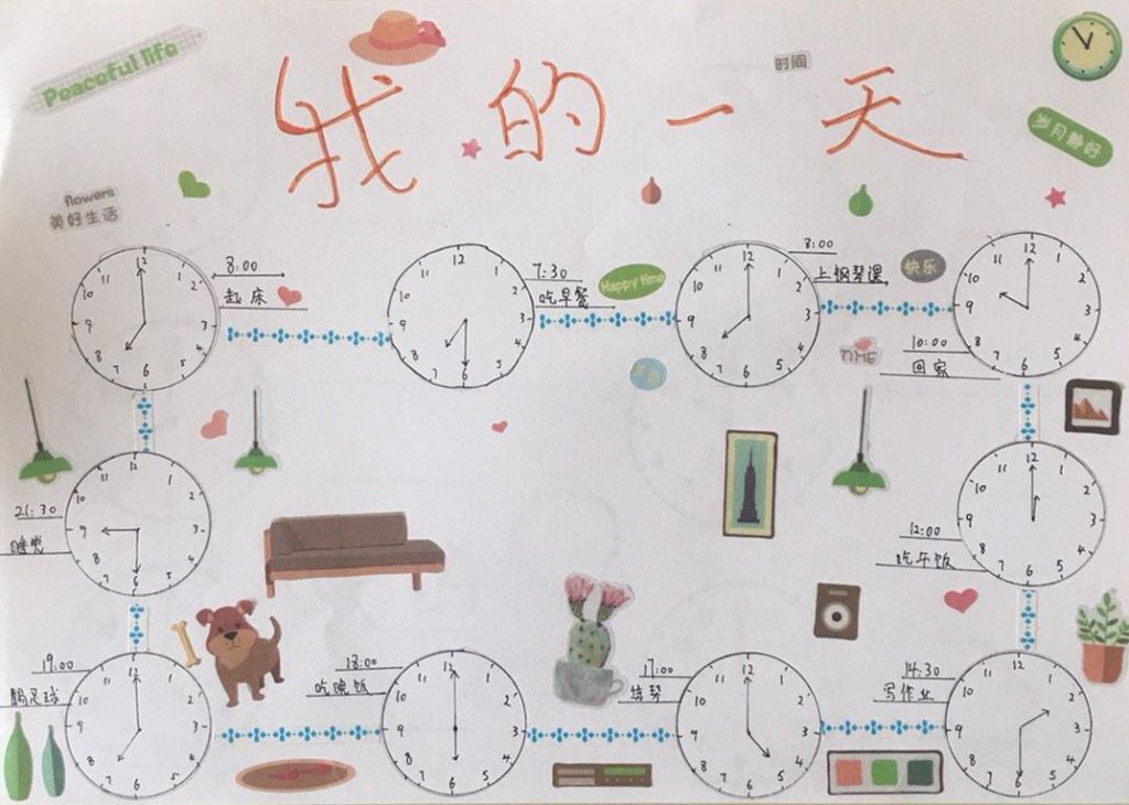 我的一天手抄报,合理安排时间做时间的主人 我的一天手抄报,合理安排时间做时间的主人