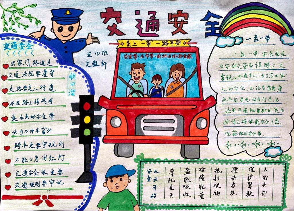 一盔一带守护安全手抄报图片,幸“盔”有你安全出行记心间 一盔一带守护安全手抄报图片,幸“盔”有你安全出行记心间