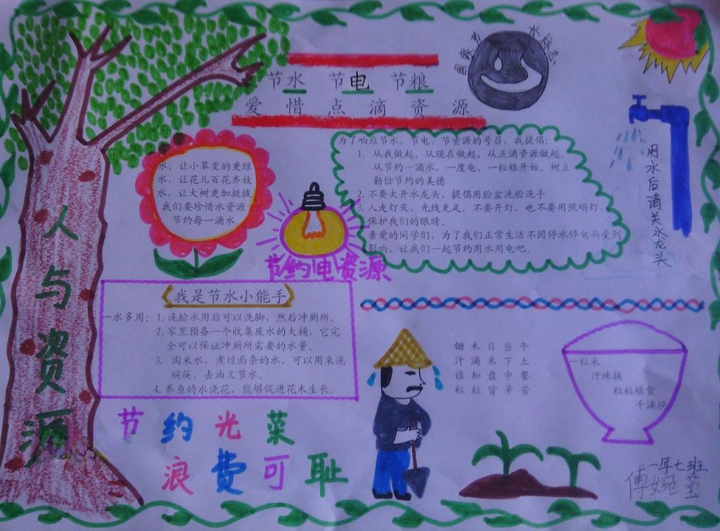 节约,让生活更美好手抄报 节约,让生活更美好手抄报