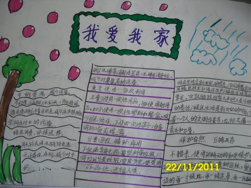 我当一天家手抄报 我当一天家手抄报