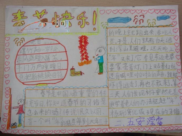 我家幸福年手抄报大全 我家幸福年手抄报大全