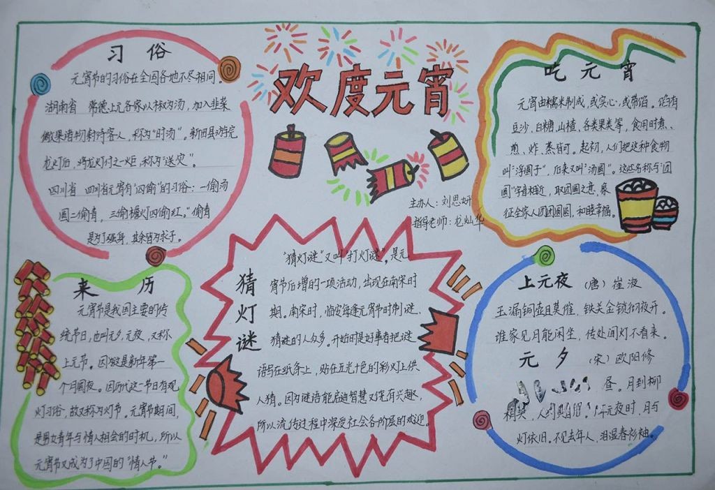 2022元宵节手抄报图片 2022元宵节手抄报图片