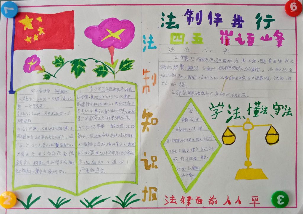 弘扬宪法精神增强法制观念手抄报,做合法小公民 弘扬宪法精神增强法制观念手抄报,做合法小公民