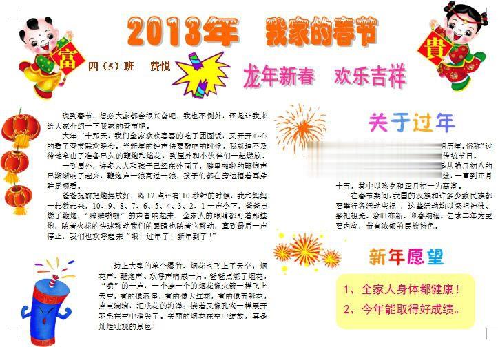 2022我家的春节电子小报 2022我家的春节电子小报