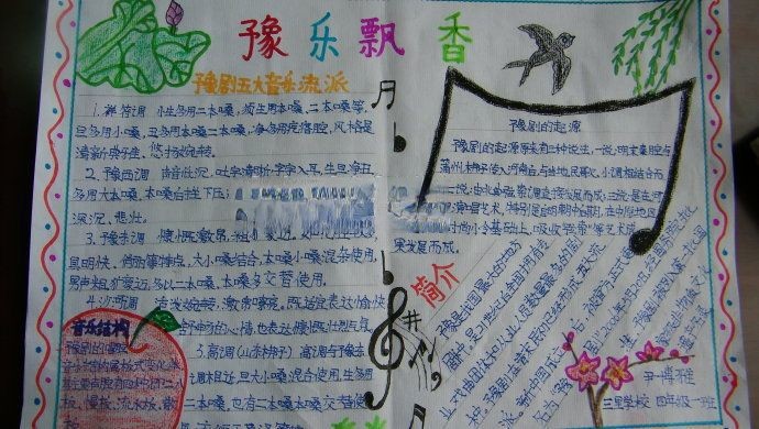豫剧手抄报图片大全 豫剧手抄报图片大全