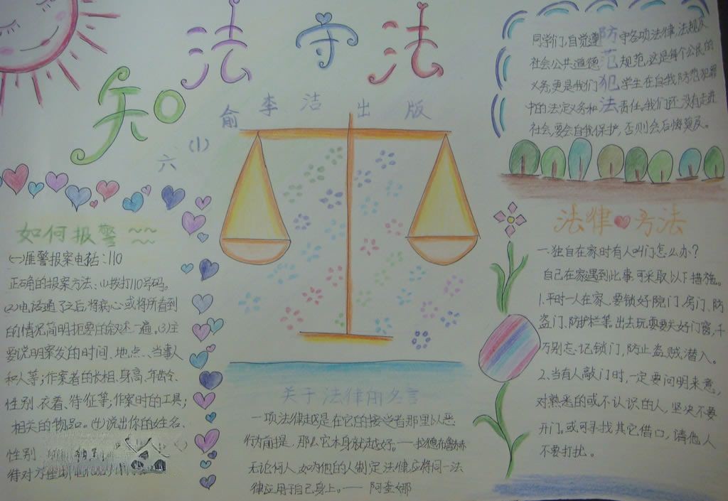 我们一起来学法手抄报图片大全 我们一起来学法手抄报图片大全