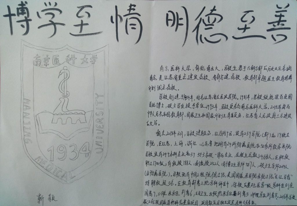南京医科大学手抄报,我理想的大学 南京医科大学手抄报,我理想的大学