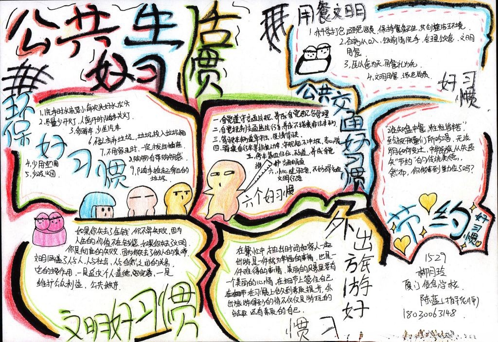 公共生活好习惯手抄报简单又漂亮 公共生活好习惯手抄报简单又漂亮