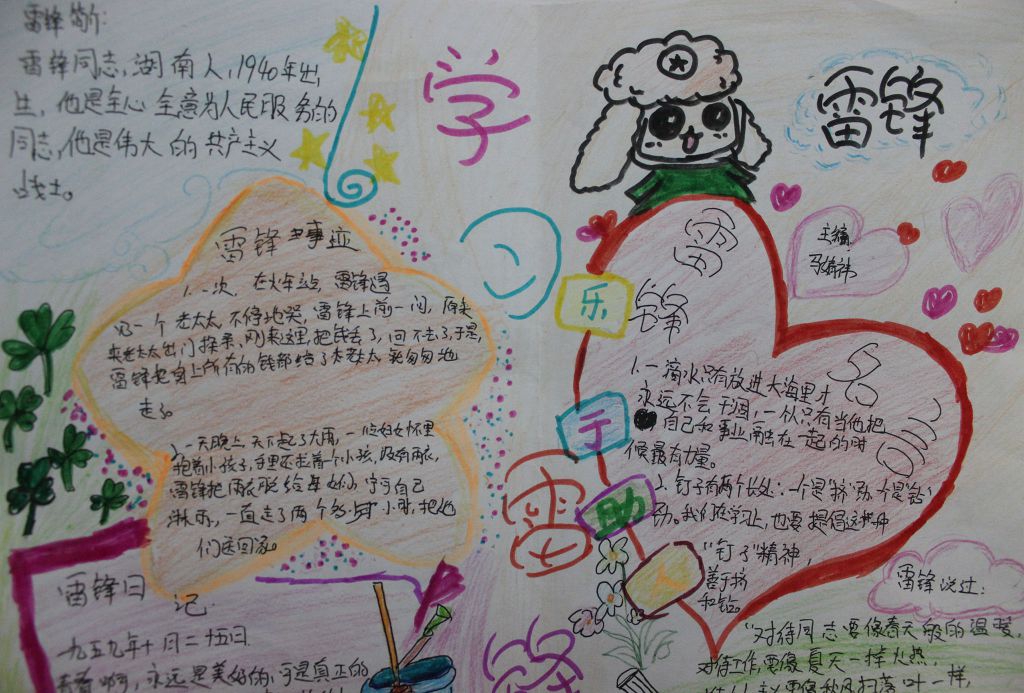 永恒的雷锋精神手抄报设计图 永恒的雷锋精神手抄报设计图