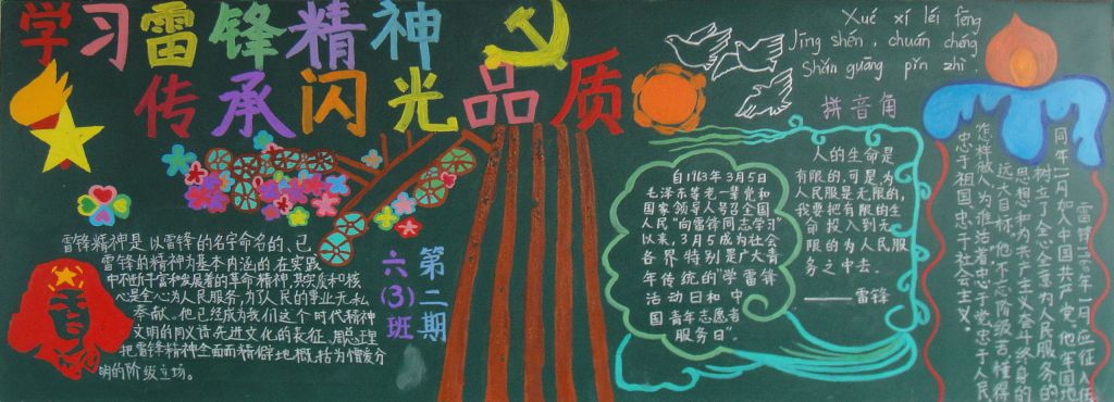 学习雷锋精神传承闪光品质黑板报 学习雷锋精神传承闪光品质黑板报