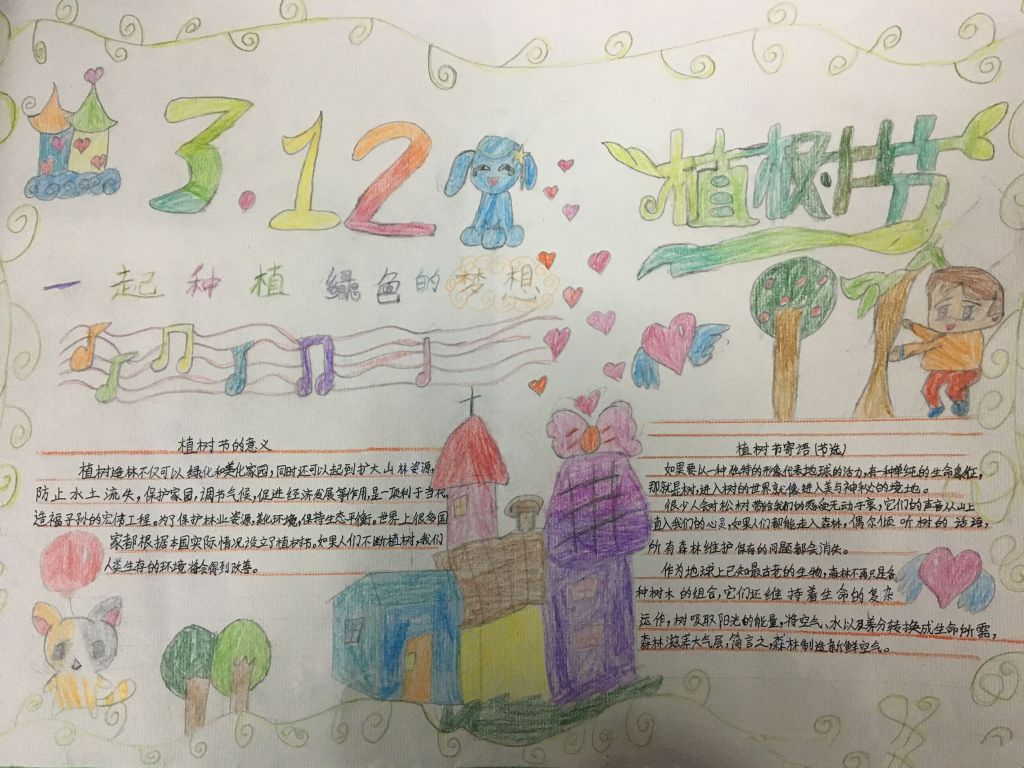 爱护树木守护家园手抄报 爱护树木守护家园手抄报