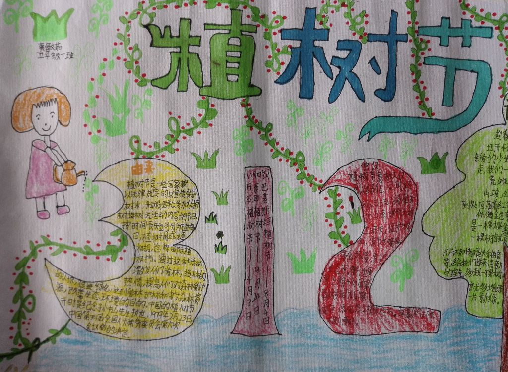 中国植树节3.12手抄报设计图 中国植树节3.12手抄报设计图