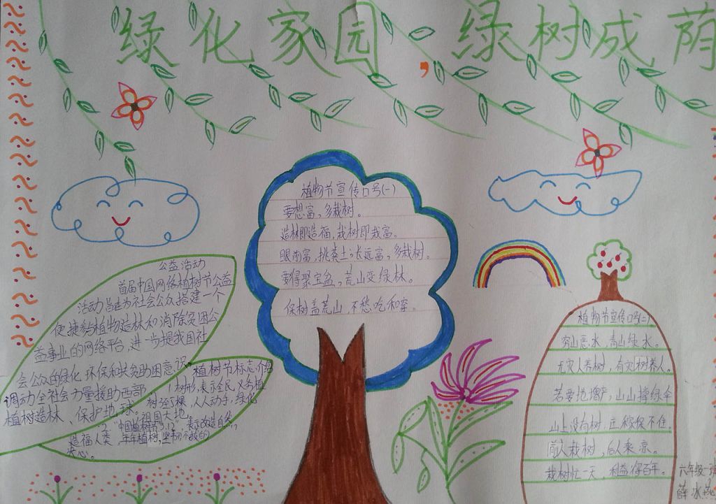 植树节爱绿护绿手抄报