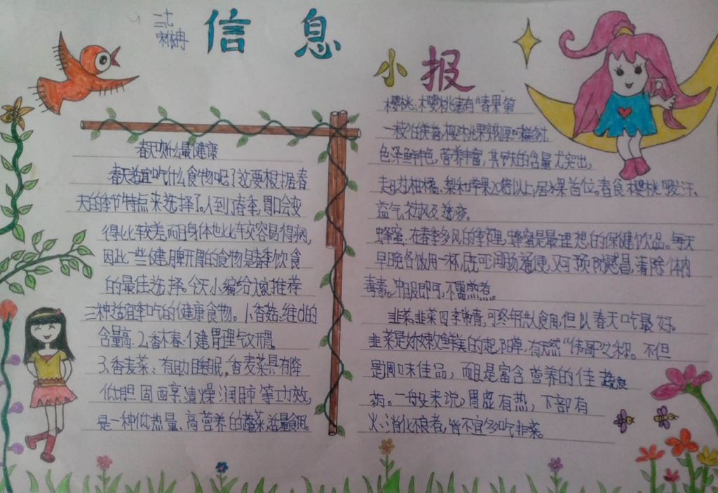 春季饮食健康手抄报 春季饮食健康手抄报