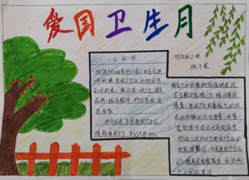 2022年爱国卫生月手抄报 2022年爱国卫生月手抄报