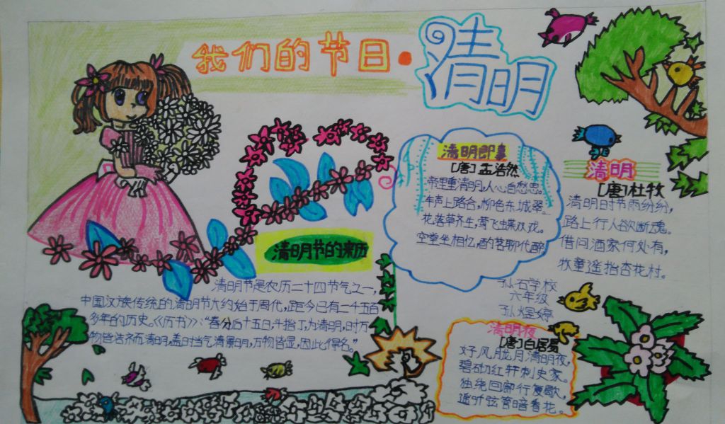 清明时节感恩祖先手抄报 清明时节感恩祖先手抄报