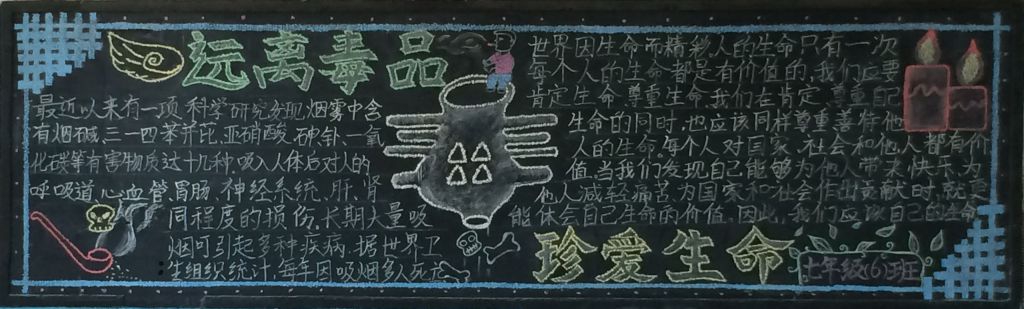 对毒品说不黑板报 对毒品说不黑板报