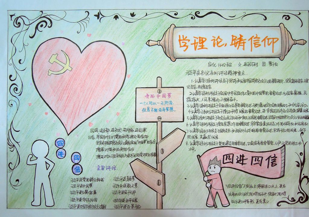 学理论铸信仰手抄报 学理论铸信仰手抄报