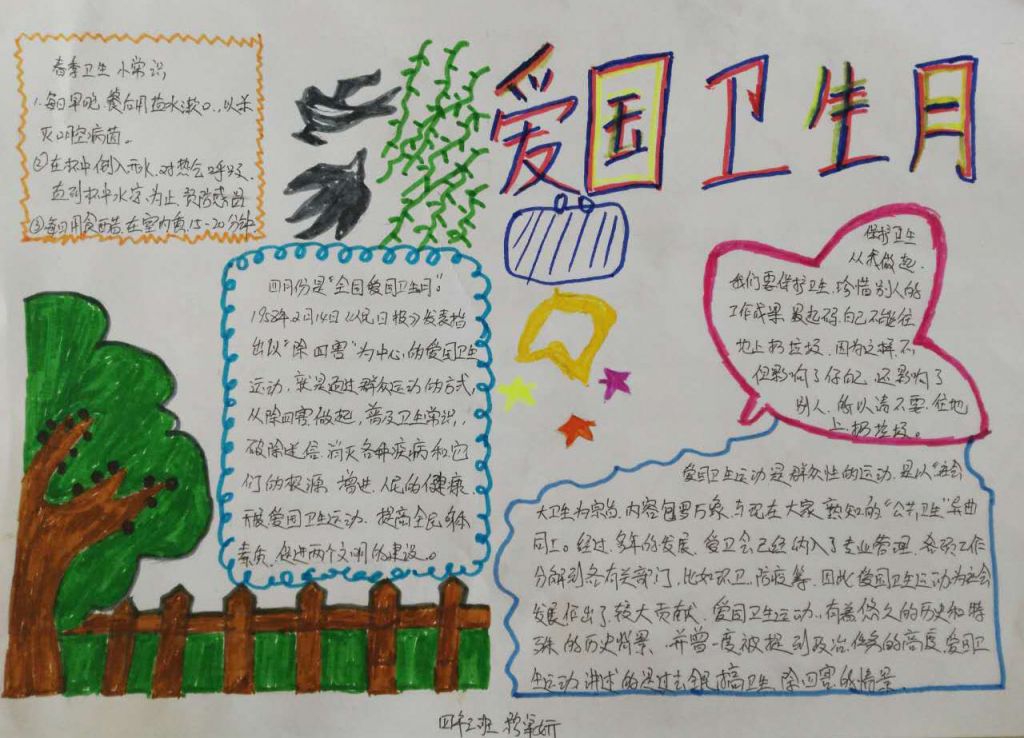 2022年爱国卫生月手抄报 2022年爱国卫生月手抄报