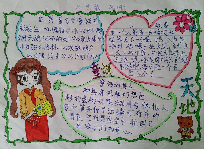 中外童话主题手抄报 中外童话主题手抄报