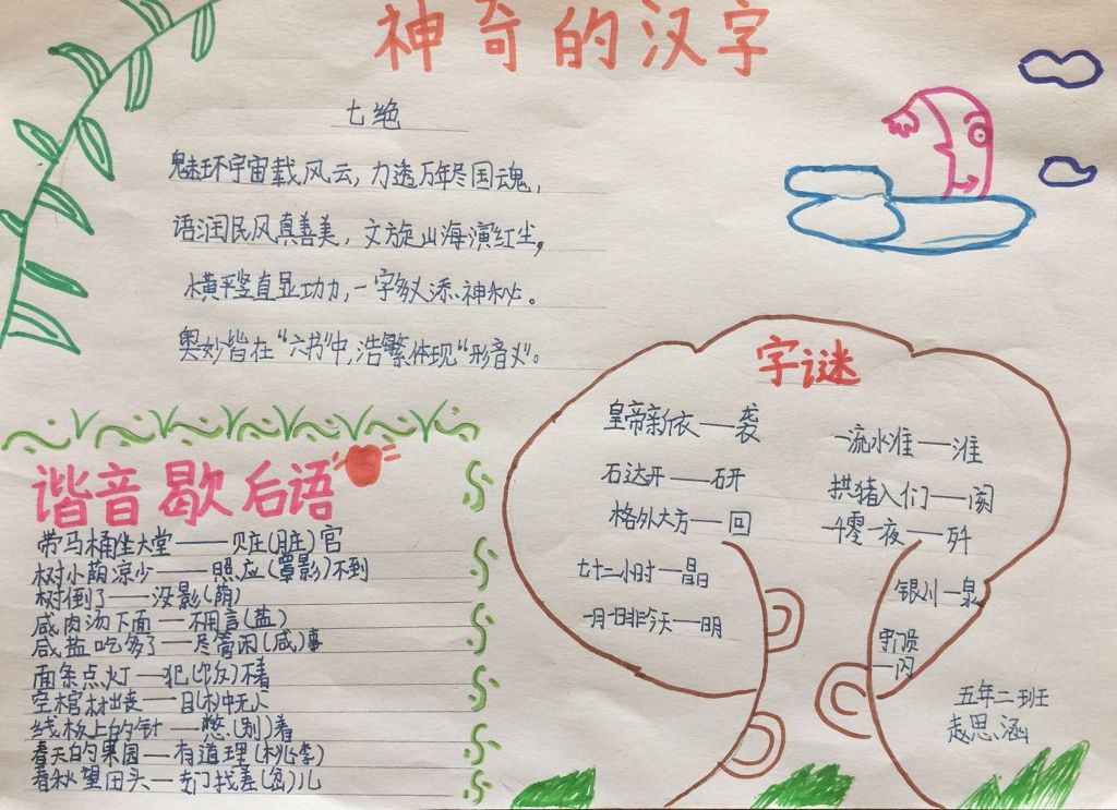 神奇有趣的汉字王国手抄报图片大全 神奇有趣的汉字王国手抄报图片大全