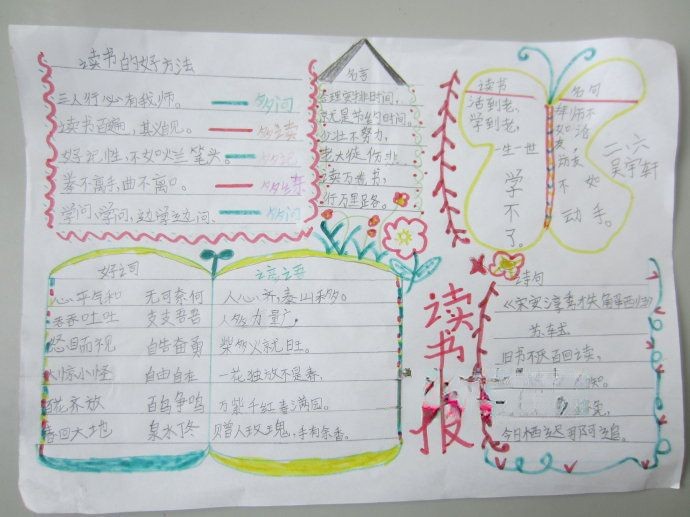 快乐读书快乐成长手抄报 快乐读书快乐成长手抄报