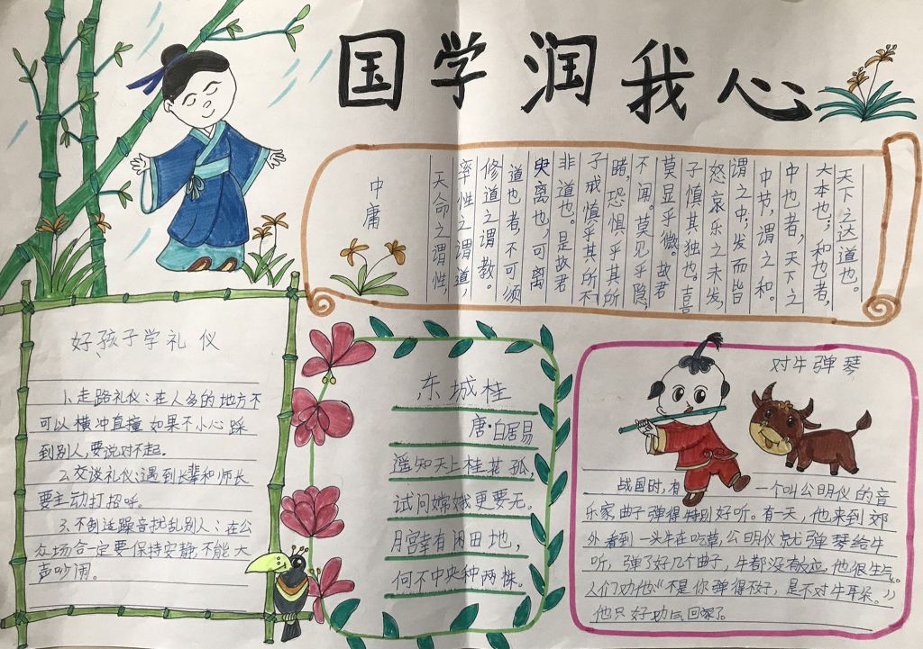 国学润我心手抄报图片 国学润我心手抄报图片